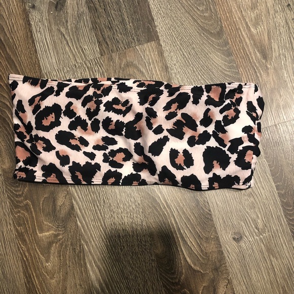 Leopard Print Bandeau Bikini Top from Shein - Picture 2 of 3